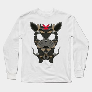 cute ribbon black cat Long Sleeve T-Shirt